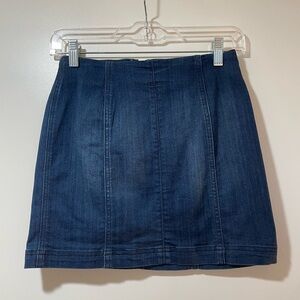 Denim Mini Skirt - Blue